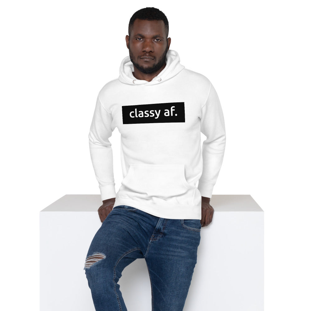 "Classy AF" Unixex Hoodie (White)